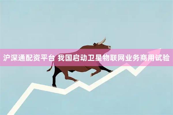 沪深通配资平台 我国启动卫星物联网业务商用试验